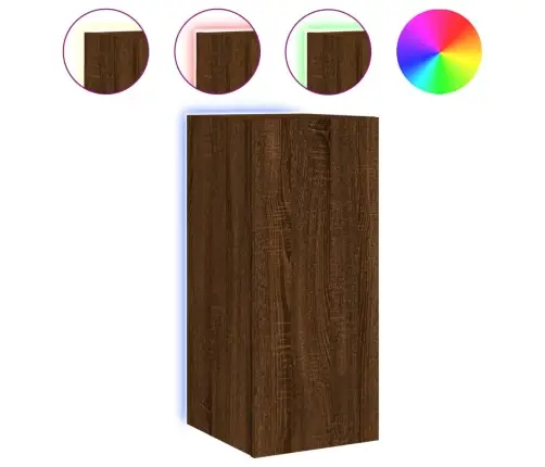 Tv Plaukti Ar Led Lampiņām, 30,5X35X70 Cm, Brūna Ozola Vidaxl