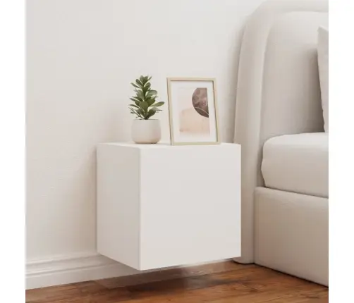 Tv Galdiņš Ar Led Lampiņām, Balti, 40,5X35X40 Cm Vidaxl Tv Galdiņš Ar Led Lampiņām, Balti, 40,5X35X40 Cm Vidaxl