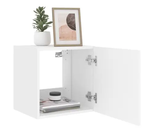 Tv Galdiņš Ar Led Lampiņām, Balti, 40,5X35X40 Cm Vidaxl Tv Galdiņš Ar Led Lampiņām, Balti, 40,5X35X40 Cm Vidaxl