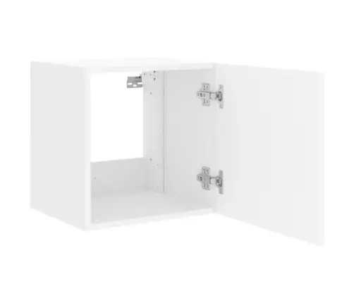 Tv Galdiņi Ar Led Lampiņām, 2 Gab., Balti, 40,5X35X40 Cm Vidaxl