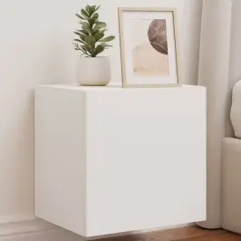 Tv Galdiņi Ar Led Lampiņām, 2 Gab., Balti, 40,5X35X40 Cm Vidaxl