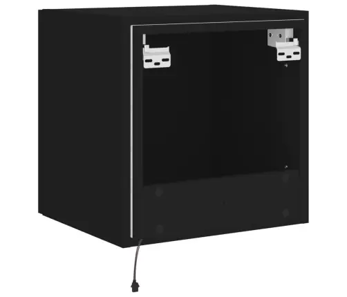 Tv Plaukti Ar Led Lampiņām, 2 Gab., Melni, 40,5X35X40 Cm Vidaxl