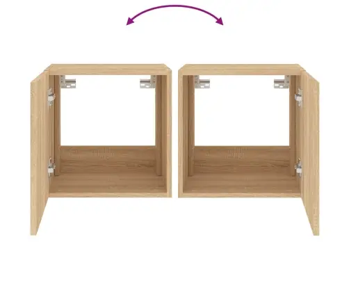 Tv Plaukti Ar Led Lampiņām, 40,5X35X40 Cm, Koka Krāsā Vidaxl Tv Plaukti Ar Led Lampiņām, 40,5X35X40 Cm, Koka Krāsā Vidaxl