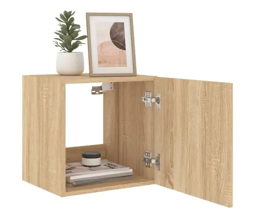 Tv Plaukti Ar Led Lampiņām, 40,5X35X40 Cm, Koka Krāsā Vidaxl Tv Plaukti Ar Led Lampiņām, 40,5X35X40 Cm, Koka Krāsā Vidaxl