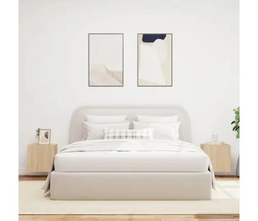 Tv Plaukti Ar Led Lampiņām, 2 Gab., 40,5X35X40 Cm, Koka Krāsa Vidaxl