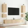 Tv Plaukti Ar Led Lampiņām, 2 Gab., 40,5X35X40 Cm, Koka Krāsa Vidaxl