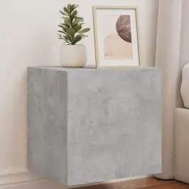 Tv Galdiņi Ar Led Lampiņām, 2 Gab., Betona Pelēki, 40,5X35X40Cm Vidaxl