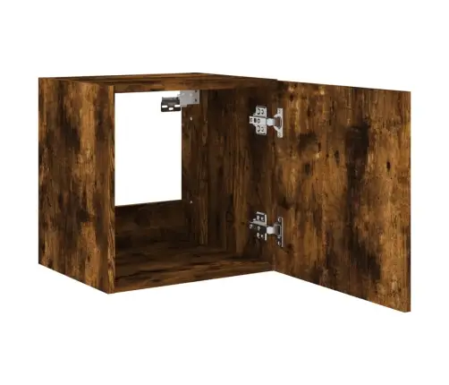 Tv Plaukti Ar Led Lampiņām, 40,5X35X40 Cm, Ozolkoka Krāsā Vidaxl