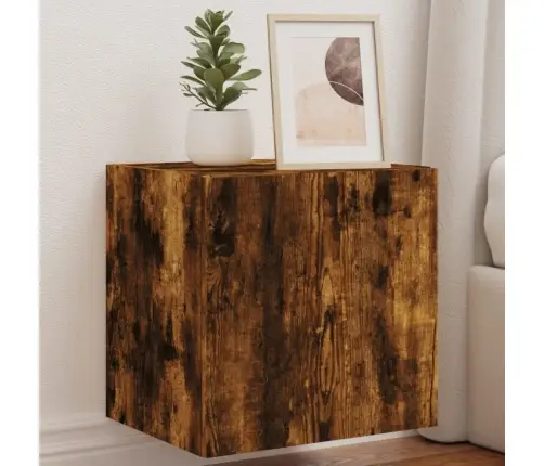 Tv Plaukti Ar Led Lampiņām, 40,5X35X40 Cm, Ozolkoka Krāsā Vidaxl