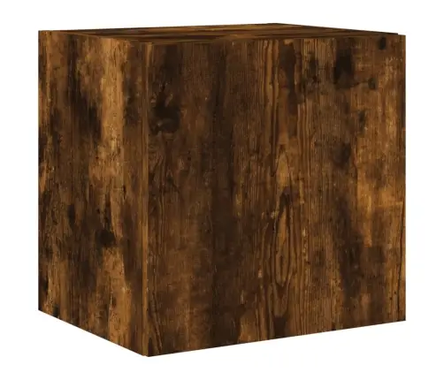 Sieninės Tv Spintelės Su Led, 2Vnt., Dūminės, 40,5X35X40Cm