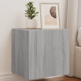 Tv Skapītis Ar Led Lampiņām, Pelēka Ozola Krāsa, 40,5X35X40 Cm Vidaxl