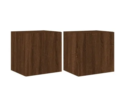 Tv Plaukti Ar Led Lampiņām, 2 Gab., 40,5X35X40 Cm, Brūna Ozola Vidaxl Tv Plaukti Ar Led Lampiņām, 2 Gab., 40,5X35X40 Cm, Brūna Ozola Vidaxl