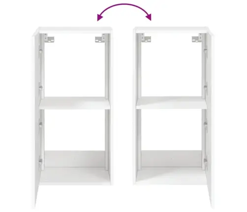 Tv Galdiņš Ar Led Lampiņām, Balti, 40,5X35X80 Cm Vidaxl