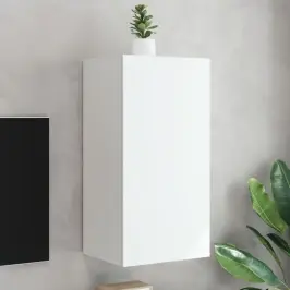Tv Galdiņš Ar Led Lampiņām, Balti, 40,5X35X80 Cm Vidaxl