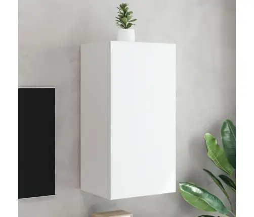 Tv Galdiņš Ar Led Lampiņām, Balti, 40,5X35X80 Cm Vidaxl