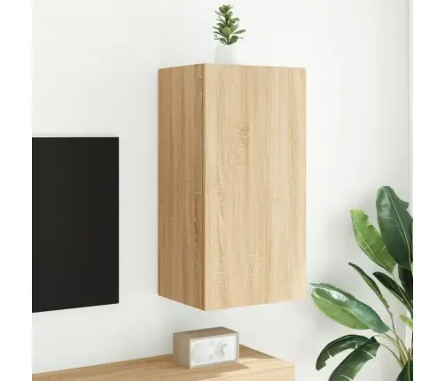 Tv Plaukti Ar Led Lampiņām, 40,5X35X80 Cm, Koka Krāsā Vidaxl Tv Plaukti Ar Led Lampiņām, 40,5X35X80 Cm, Koka Krāsā Vidaxl