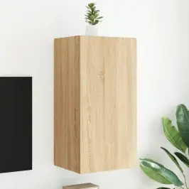 Tv Plaukti Ar Led Lampiņām, 40,5X35X80 Cm, Koka Krāsā Vidaxl