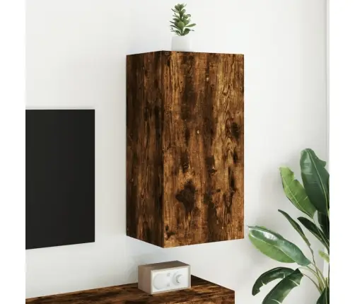 Tv Plaukti Ar Led Lampiņām, 40,5X35X80 Cm, Ozolkoka Krāsā Vidaxl