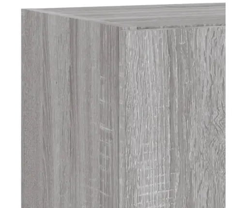 Sieninė Tv Spintelė Su Led Lemputėmis, Pilka, 40,5X35X80Cm