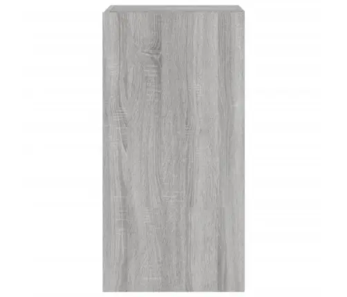 Sieninė Tv Spintelė Su Led Lemputėmis, Pilka, 40,5X35X80Cm