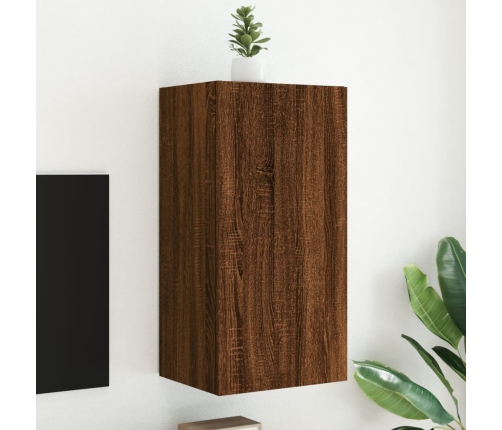Tv Plaukti Ar Led Lampiņām, 40,5X35X80 Cm, Brūna Ozola Vidaxl
