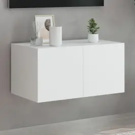 Tv Galdiņš Ar Led Lampiņām, Balti, 60X35X31 Cm Vidaxl