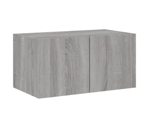 Tv Skapītis Ar Led Lampiņām, Pelēka Ozola Krāsa, 60X35X31 Cm Vidaxl