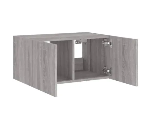 Tv Skapītis Ar Led Lampiņām, Pelēka Ozola Krāsa, 60X35X31 Cm Vidaxl