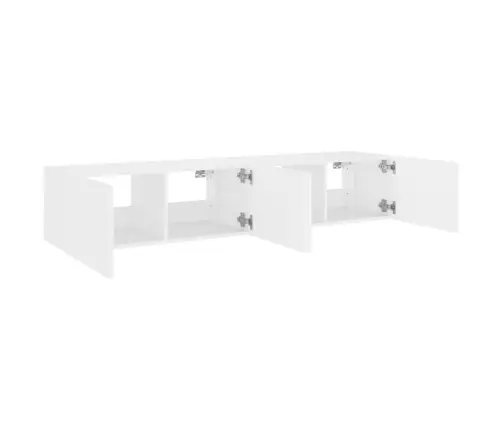 Tv Galdiņi Ar Led Lampiņām, 2 Gab., Balti, 80X35X31 Cm Vidaxl