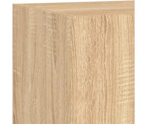 Sieninė Tv Spintelė Su Led Lemputėmis, Ąžuolo, 80X35X31Cm