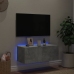 Tv Galdiņi Ar Led Lampiņām, Betona Pelēki, 80X35X31 Cm Vidaxl