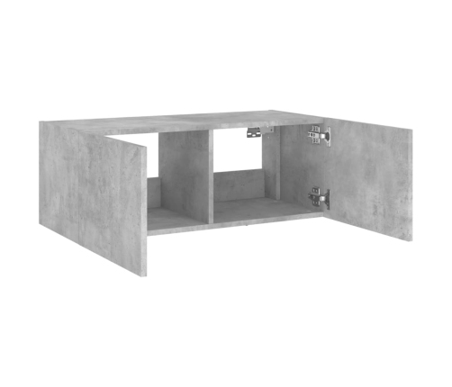 Tv Galdiņi Ar Led Lampiņām, Betona Pelēki, 80X35X31 Cm Vidaxl