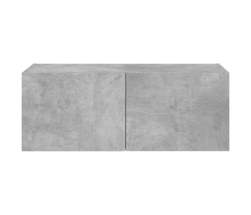 Tv Galdiņi Ar Led Lampiņām, Betona Pelēki, 80X35X31 Cm Vidaxl