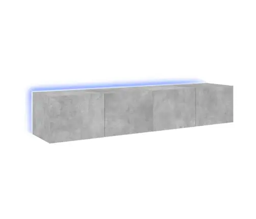 Tv Galdiņi Ar Led Lampiņām, 2 Gab., Betona Pelēki, 80X35X31 Cm Vidaxl
