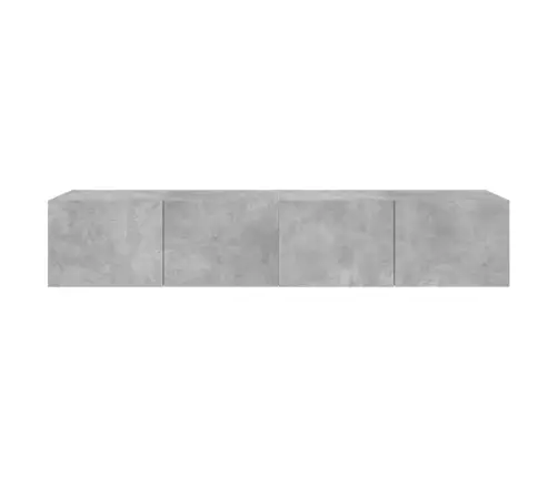 Tv Galdiņi Ar Led Lampiņām, 2 Gab., Betona Pelēki, 80X35X31 Cm Vidaxl