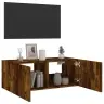 Tv Plaukti Ar Led Lampiņām, 80X35X31 Cm, Ozolkoka Krāsā Vidaxl