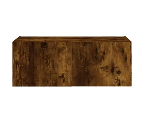 Tv Plaukti Ar Led Lampiņām, 80X35X31 Cm, Ozolkoka Krāsā Vidaxl
