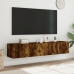 Tv Plaukti Ar Led Lampiņām, 2 Gab., 80X35X31 Cm, Ozolkoka Krāsa Vidaxl