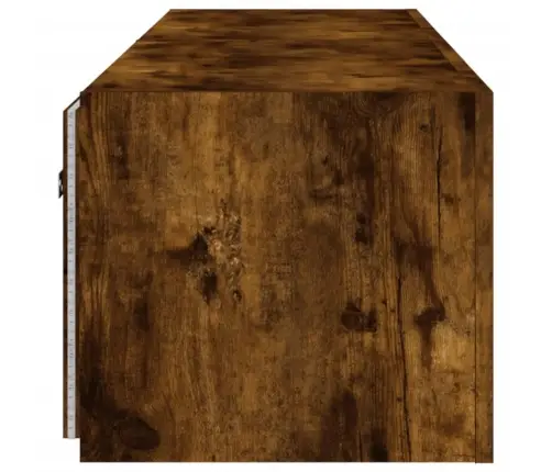 Teleri Seinakapid Led-Tuledega 2 Tk, Suitsutamm, 80X35X31 Cm
