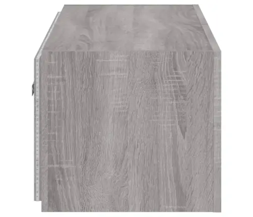 Tv Skapītis Ar Led Lampiņām, Pelēka Ozola Krāsa, 80X35X31 Cm Vidaxl