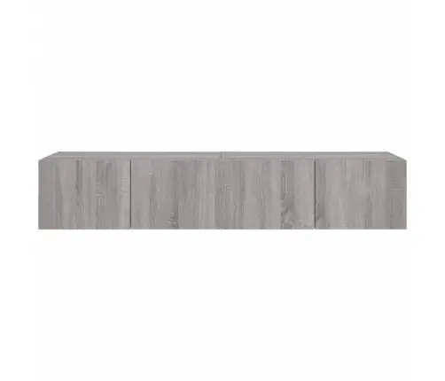 Tv Plaukti Ar Led Lampiņām, 2 Gab., 80X35X31 Cm, Pelēka Ozola Vidaxl
