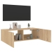Tv Plaukti Ar Led Lampiņām, 100X35X31 Cm, Koka Krāsā Vidaxl