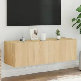 Tv Plaukti Ar Led Lampiņām, 100X35X31 Cm, Koka Krāsā Vidaxl
