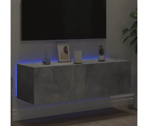 Tv Galdiņi Ar Led Lampiņām, Betona Pelēki, 100X35X31 Cm Vidaxl
