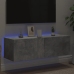 Tv Galdiņi Ar Led Lampiņām, Betona Pelēki, 100X35X31 Cm Vidaxl