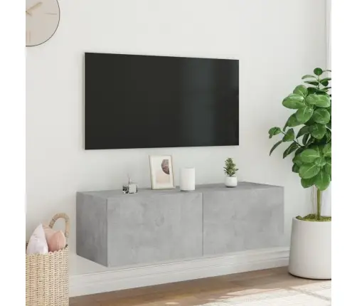 Tv Galdiņi Ar Led Lampiņām, Betona Pelēki, 100X35X31 Cm Vidaxl