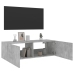 Tv Galdiņi Ar Led Lampiņām, Betona Pelēki, 100X35X31 Cm Vidaxl