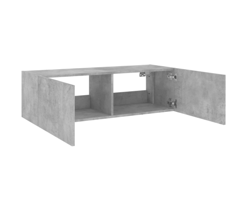 Tv Galdiņi Ar Led Lampiņām, Betona Pelēki, 100X35X31 Cm Vidaxl