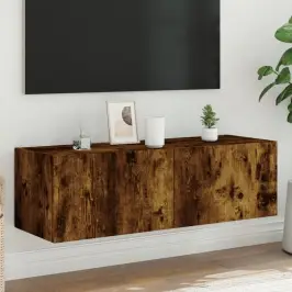 Tv Plaukti Ar Led Lampiņām, 100X35X31 Cm, Ozolkoka Krāsā Vidaxl