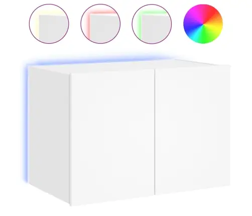 Tv Galdiņš Ar Led Lampiņām, Balti, 60X35X41 Cm Vidaxl Tv Galdiņš Ar Led Lampiņām, Balti, 60X35X41 Cm Vidaxl